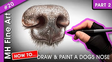 How To Draw and Paint A Dog Nose - Part 2 - #StaySafe and draw #WithMe