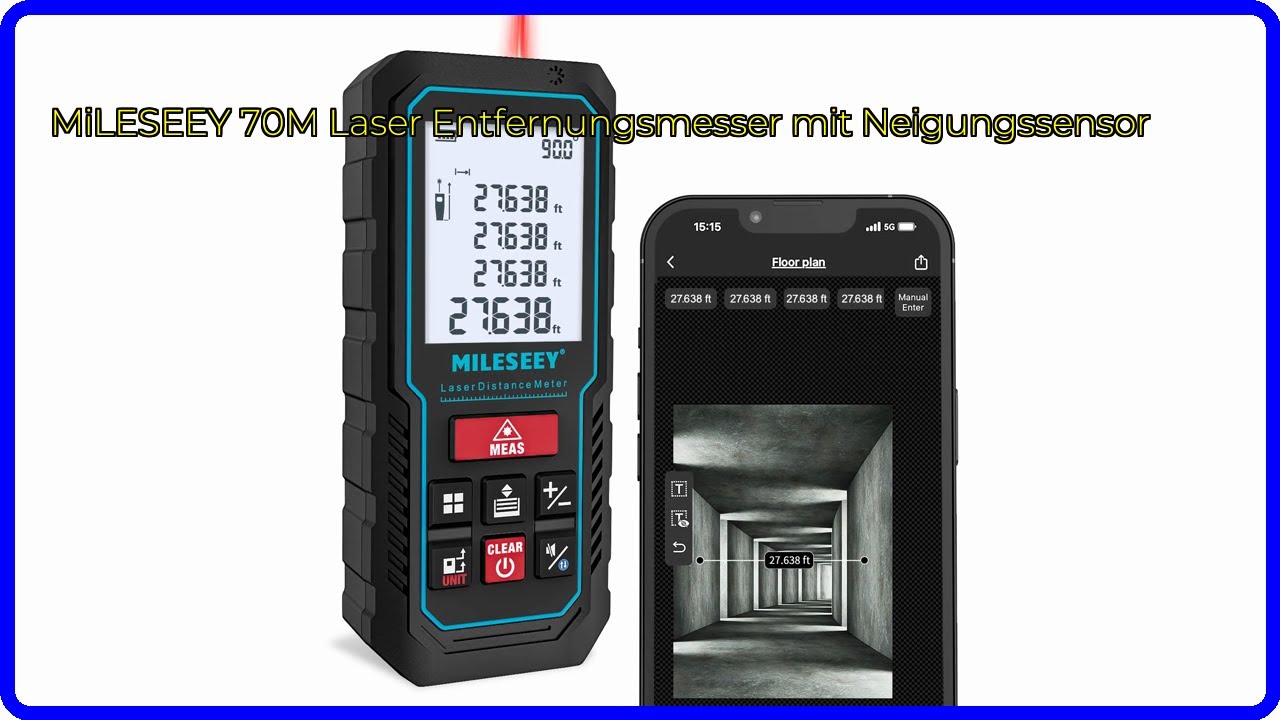 BEWERTUNG (2025): MiLESEEY 70M Laser Entfernungsmesser mit ...