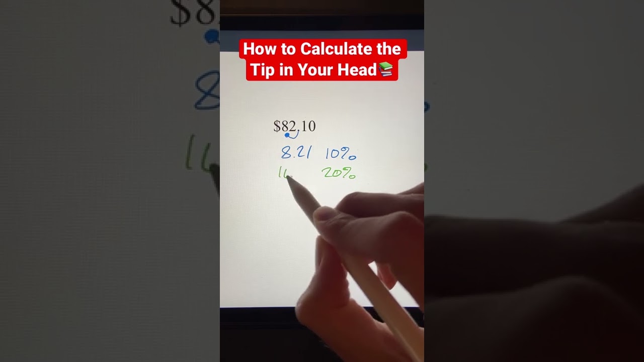 How to Calculate the Tip in Your Head | Mental Math Trick | JusticeTheTutor 