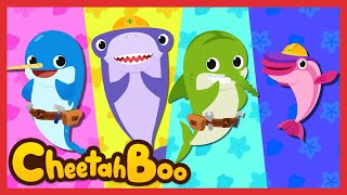 Sea Animal Building Team  & Shark architect Song | Sea Animals | Nursery rhymes #Cheetahboo