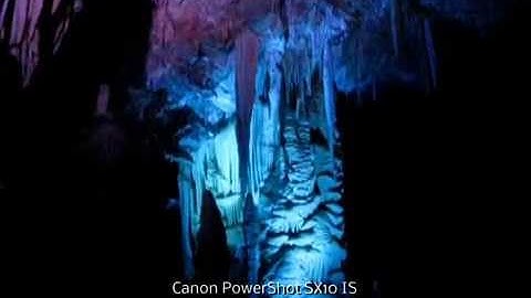 Lightshow in a cave - before and after processing with liquivid