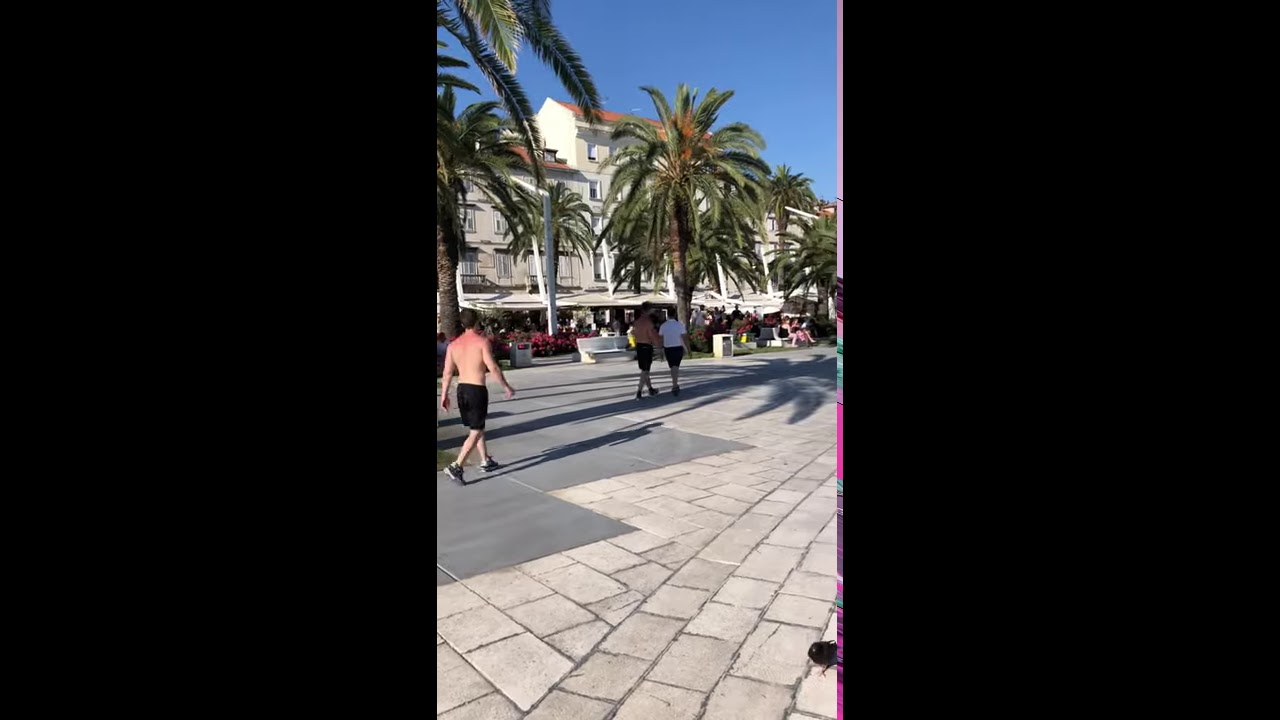 Split. Croatia 2019 summer. OMG - urine is going directly to the sea. Day 1