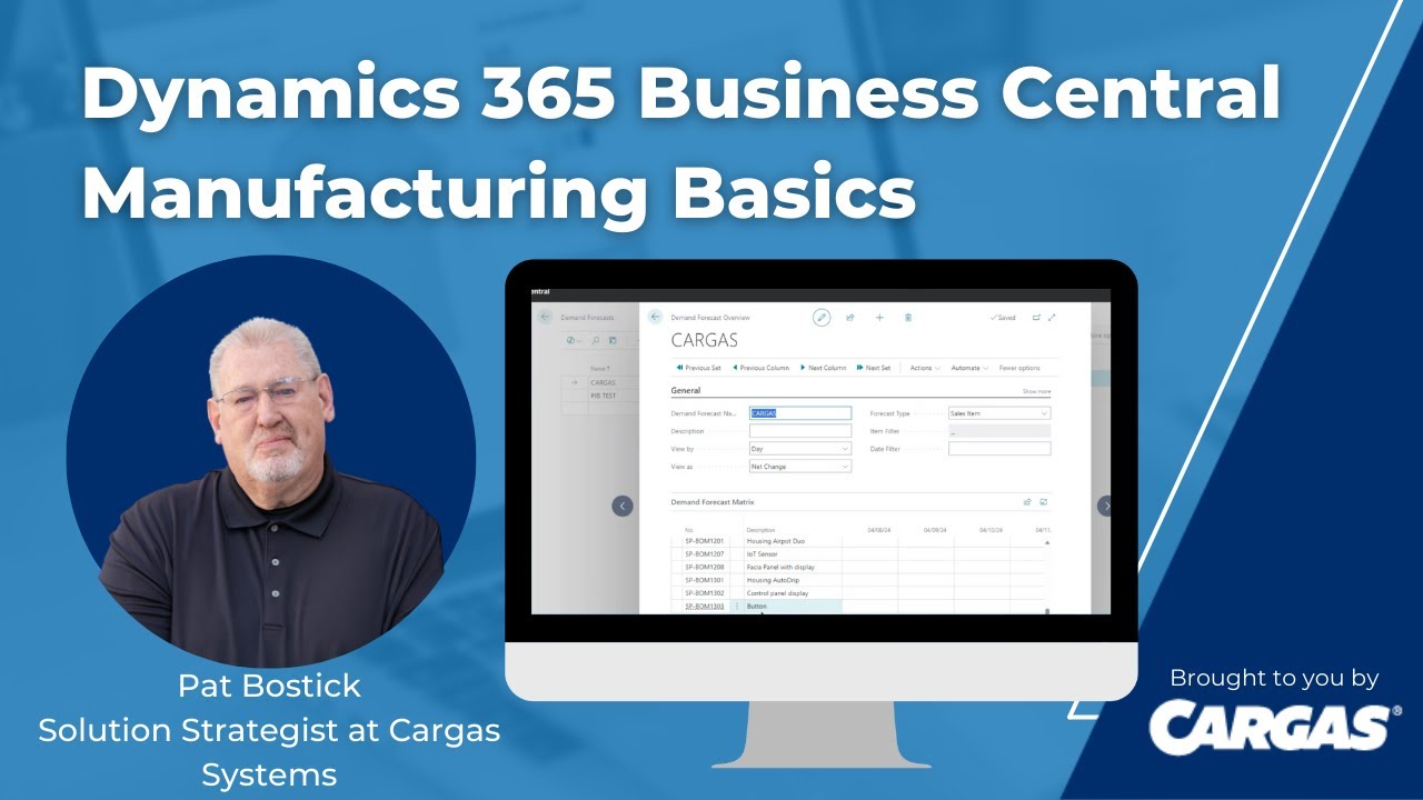 Microsoft Dynamics 365 Business Central: Manufacturing Basics