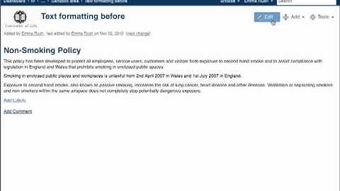How to format text within pages in Atlassian