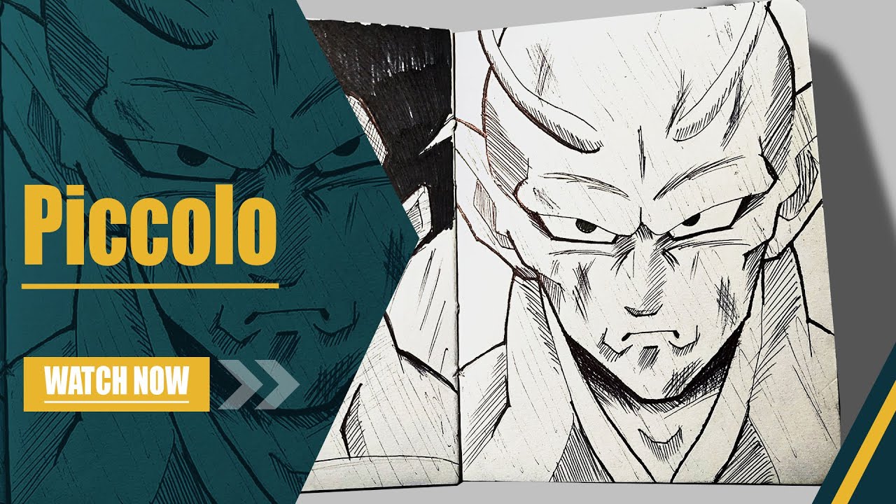How to draw face (Piccolo) step by step DragonballZ(Real time). YouTube