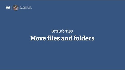 Move files and folders in GitHub