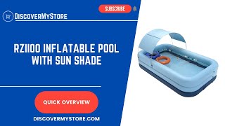 Rziioo Inflatable Pool with Sun Shade