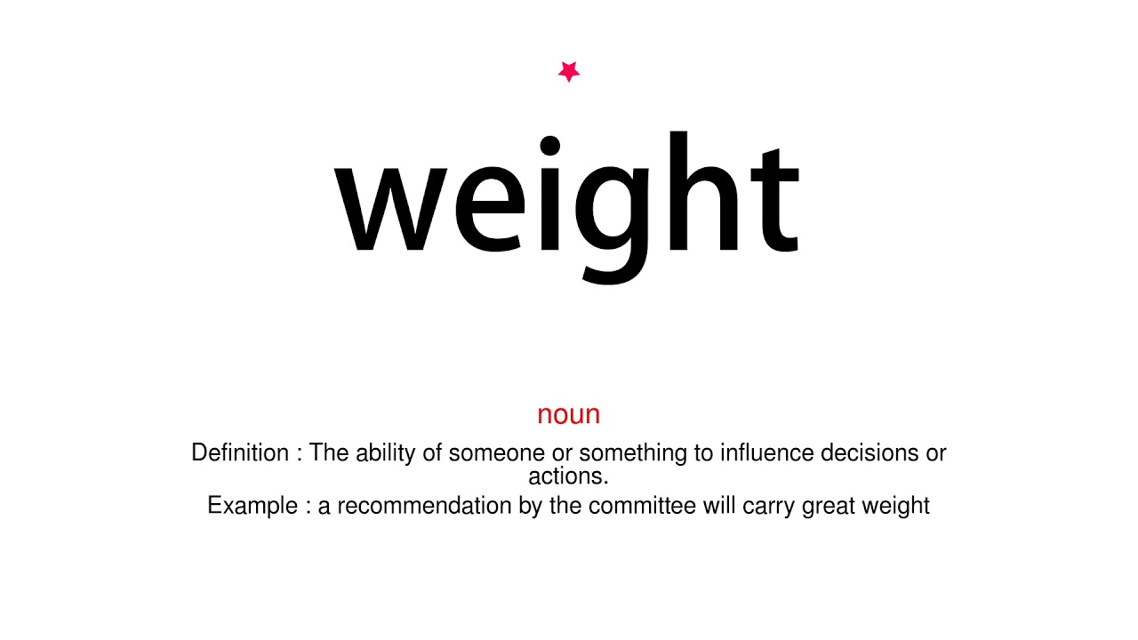 How to pronounce weight Vocab Today YouTube