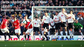 Owen Hargreaves vs Fulham (Away) - 2008