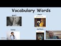 Vocabulary Words Quiz