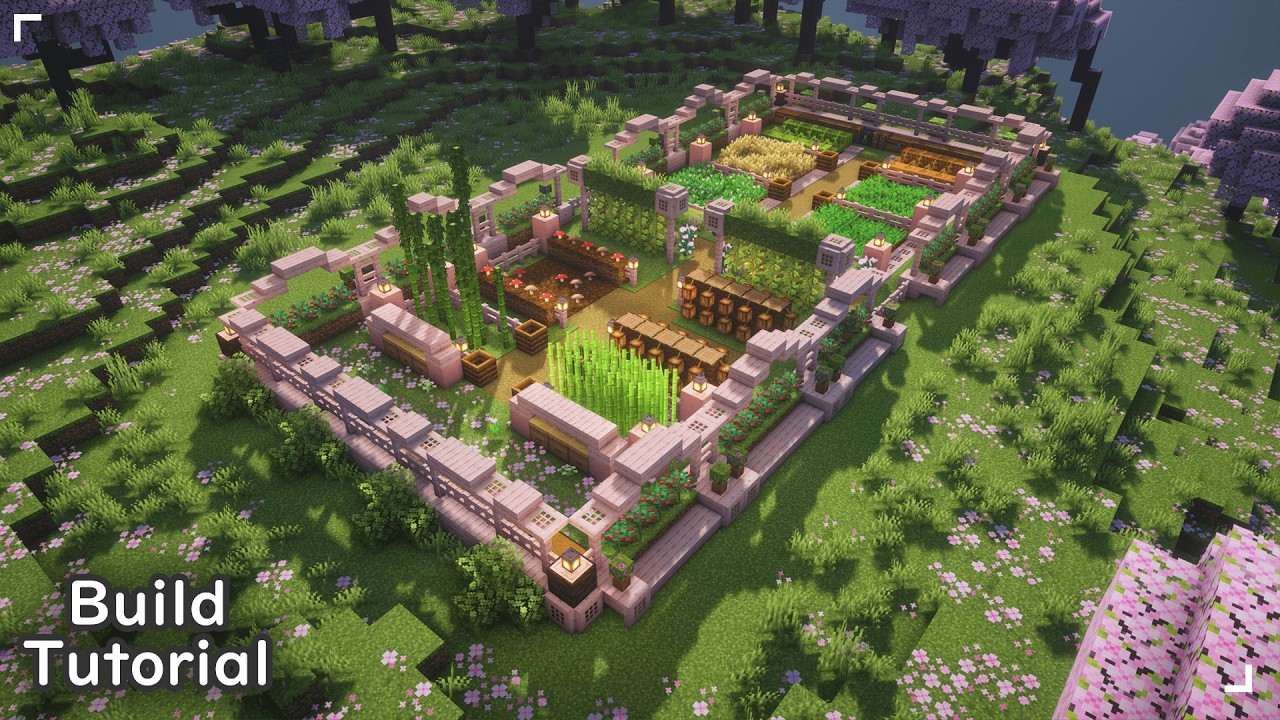 🌸 Longer Cherry Blossom Farm 🪴 | Minecraft Tutorial - YouTube