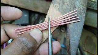 New design copper ring making ! How to make a twisted ring ! Handmade jewellery