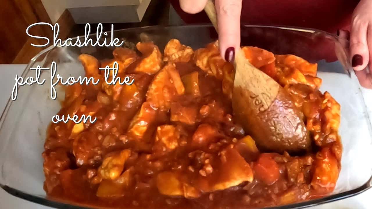 Shashlik pot from the oven🤩🍅🧡🥕👍🏻