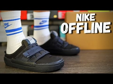 nike offline slides black