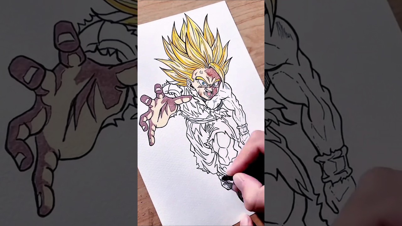 Drawing Gohan ssj2 from DragonBall Z 