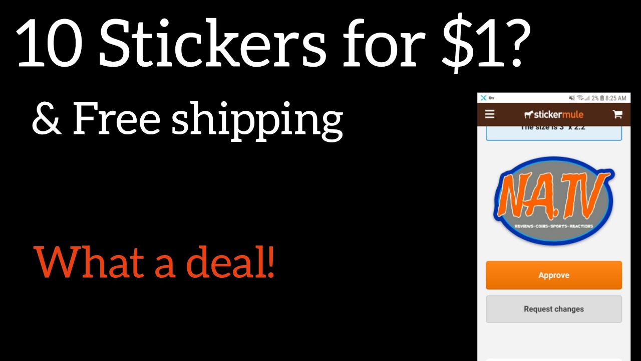 Want custom stickers only 1 for 10 free shipping youtube