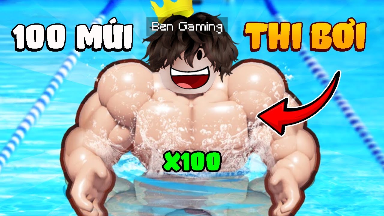 VÁC CƠ BỤNG 100 MÚI ĐI THI BƠI TRONG ROBLOX ?? SWIM LEAGUE ROBLOX - YouTube