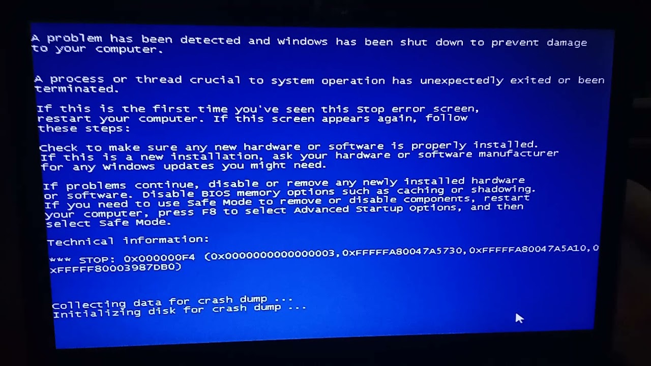 Windows 7 BSOD 3 mouse pointer glitch YouTube