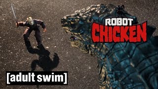 Robot Chicken | Godzilla Vs. Jason | Adult Swim UK 🇬🇧