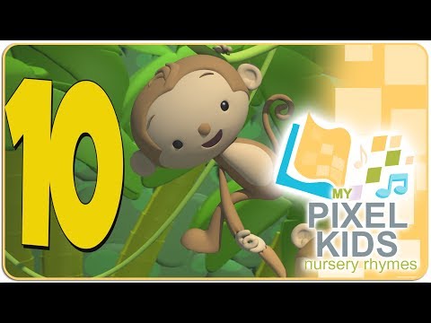 10 Little Monkeys Learning to Count Nursery Rhymes