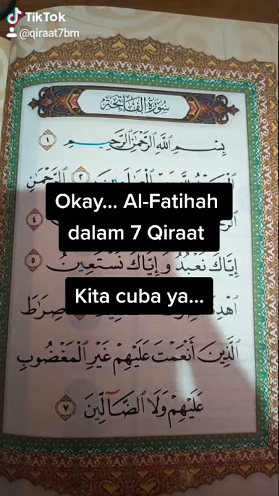 Al-Fatihah 7 Qiraat Bahagian 1