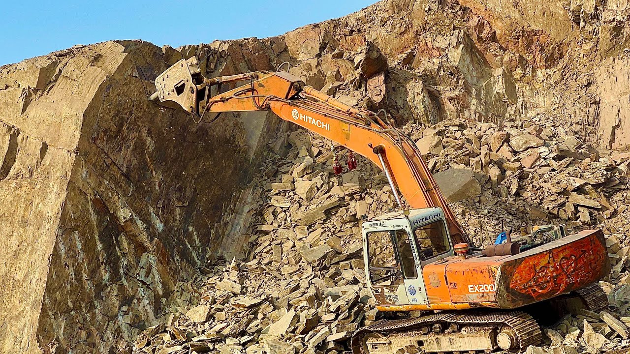 HILL DESTRUCTION: How to Break a Hill with an Excavator Machine! #excavators #stonemachinery #sand