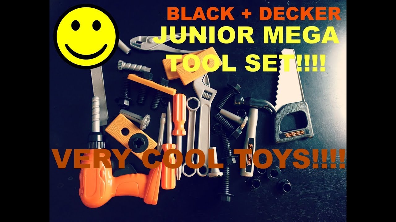 Kids Junior Mega Tool Set Black + Decker Play Toys Baby Builder Tools ...