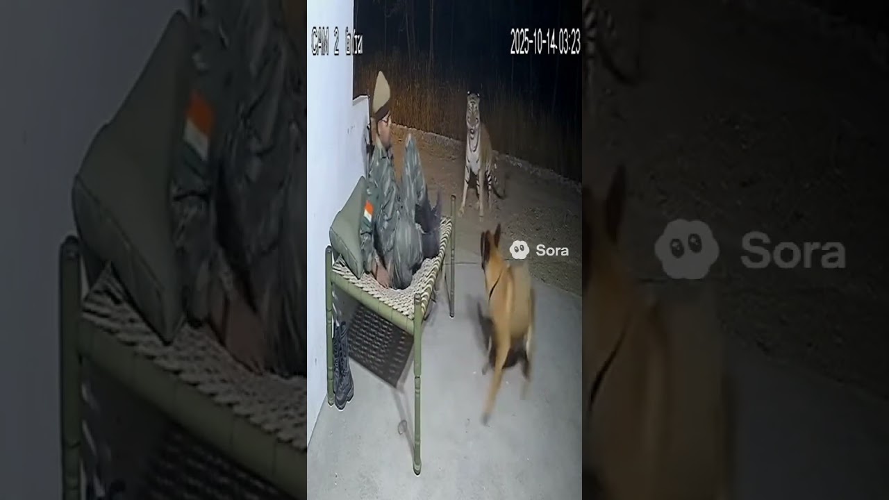 A tiger attack on an indian soldier 😭 