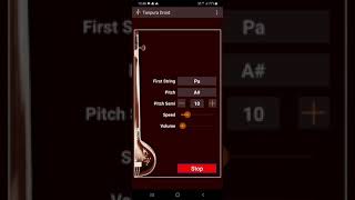 how to use tanpura droid app for music practice for blind user with TalkBack in Hindi language screenshot 4