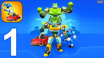 Merge Robot Master: Car Games - Gameplay Walkthrough Part 1 Robot Car Transform Merge Battle