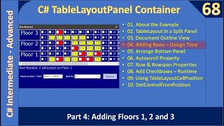 C# TableLayoutPanel | Part 4 - Add Rows at Design Time | C# Advanced #68 Wealth