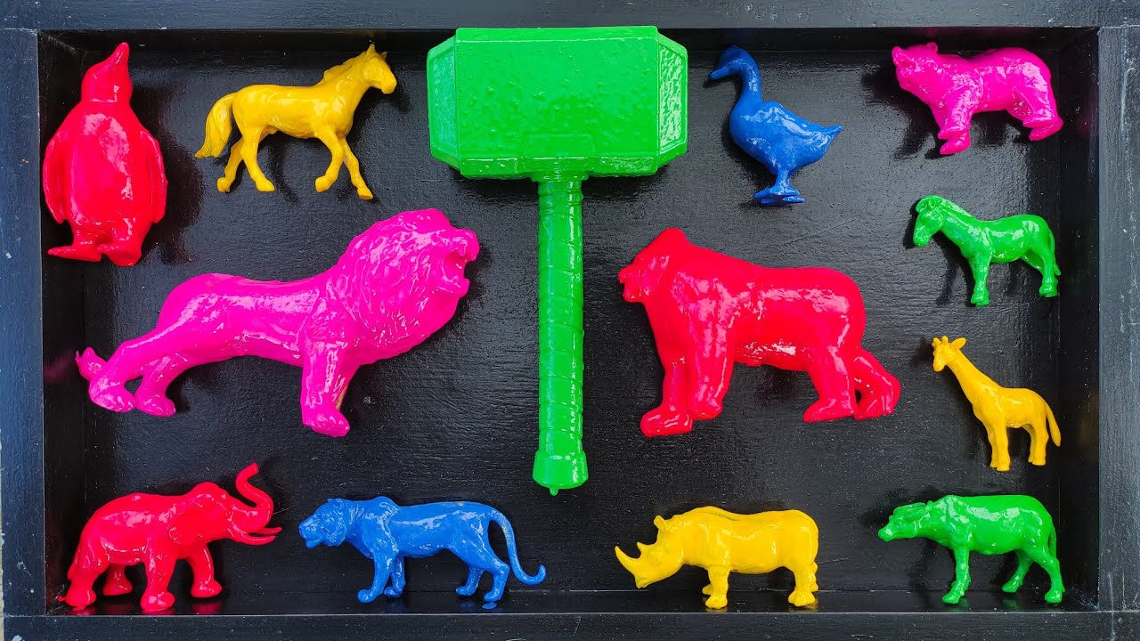 Aha!!Membersihkan hewan sapi, bebek, angsa, ayam, gajah, simpanse, singa, unta, buaya, kangguru