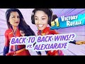 Back to Back Wins with AlexiaRaye - Valkyrae Fortnite