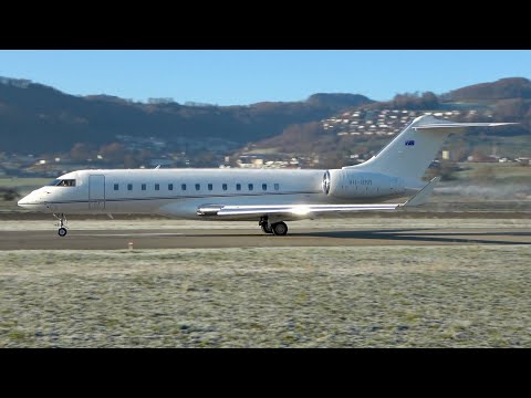 Breathtaking Takeoff - Bombardier Global 6000 VH-8MR in Bern, Switzerland