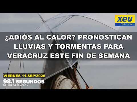¿Adiós al calor? Pronostican lluvias y tormentas para Veracruz este fin de semana