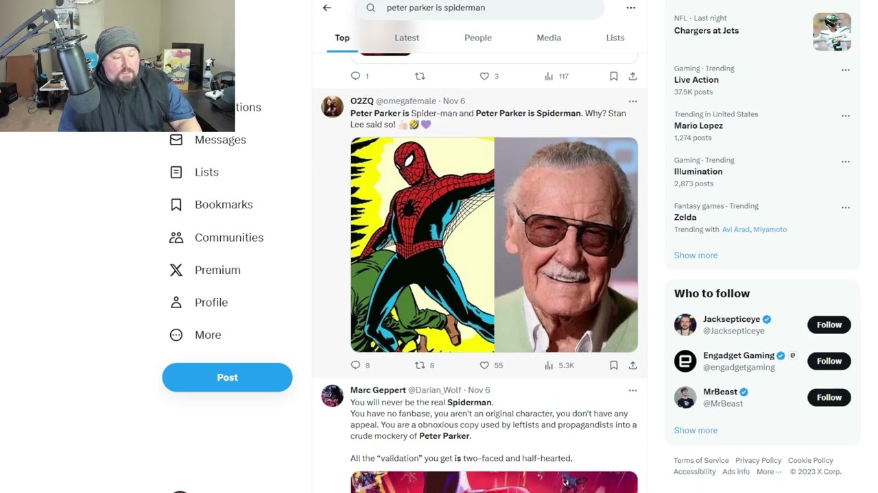 "Peter Parker is Spider-man" on Twitter