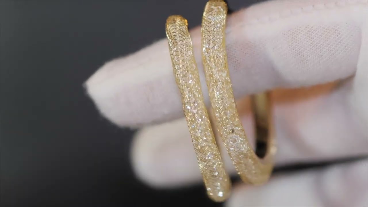 Gold diamond hoop earrings | Big Diamond Hoop Earrings, Womens Diamond Hoop Earrings