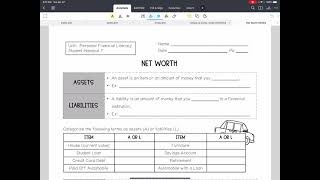 Net Worth NOTES