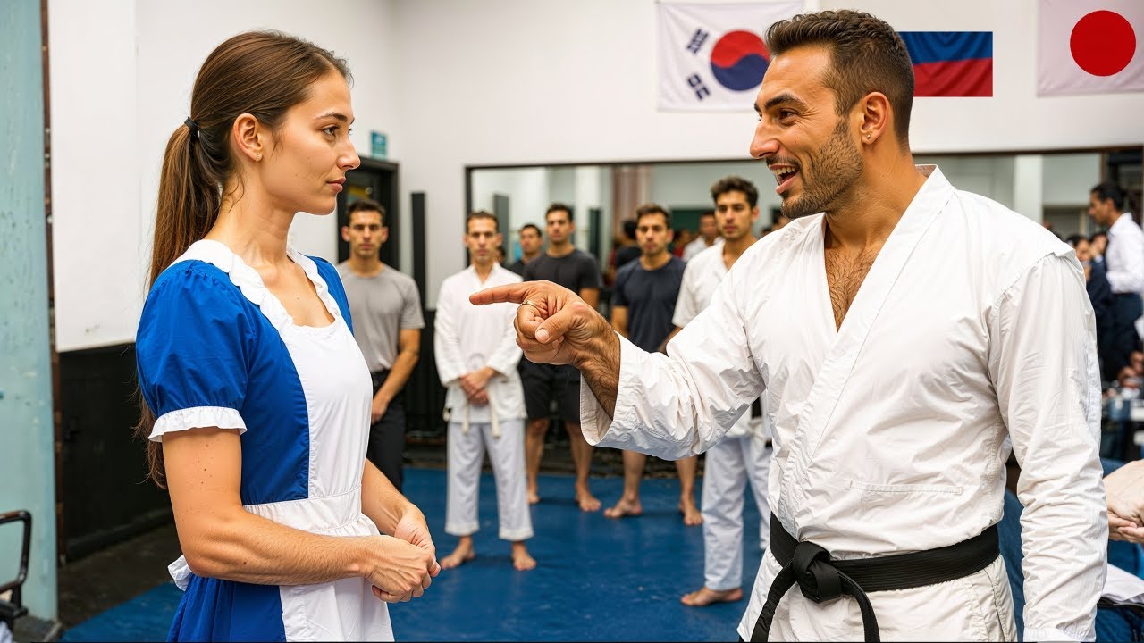 Чёрный пояс хотел пошутить... но уборщица удивила весь зал!