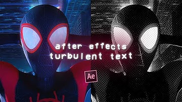 how to add turbulent displace ; after effects tutorial