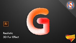 How to Create Realistic 3D Fur Effect in Adobe Illustrator | Illustrator Tutorial