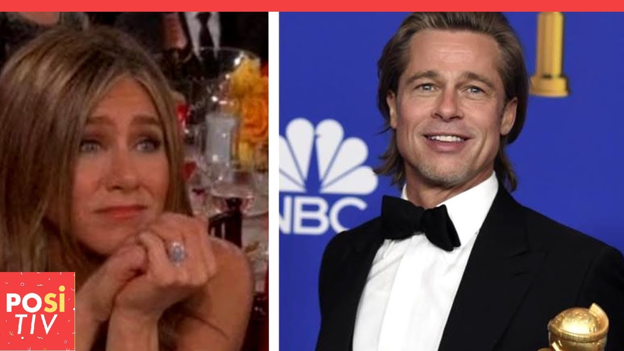 Jennifer Anistons süße Reaktion als Brad Pitt seinen Golden Globe ...