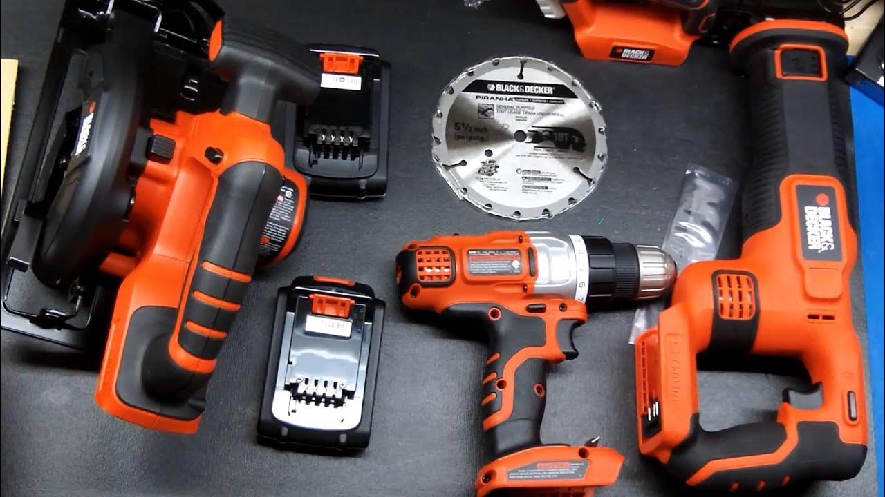 Black & Decker 4-Tool Combo Kit (unboxing) 