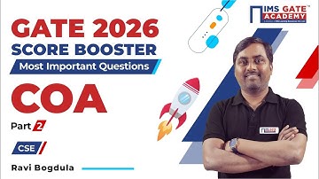 GATE 2026 CSE Score Booster COA: Computer Organization and Architecture (Part-2) Ravi Bogdula