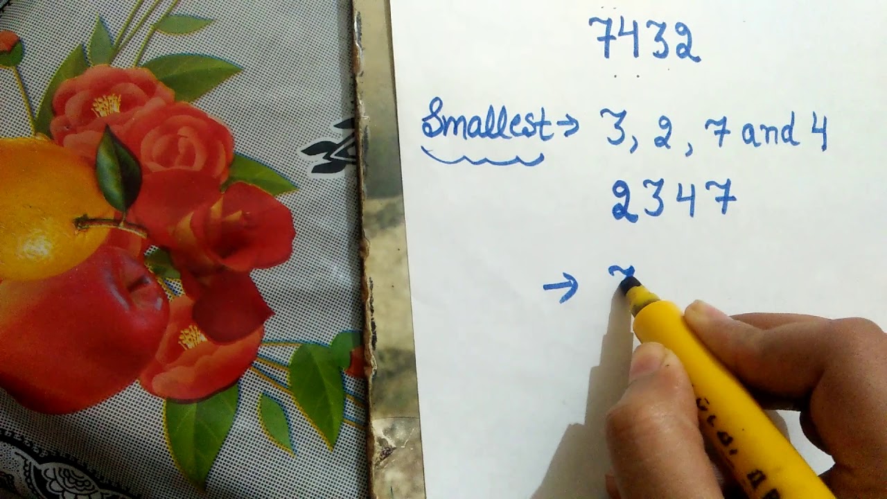 Greatest And Smallest 4 Digit Number YouTube