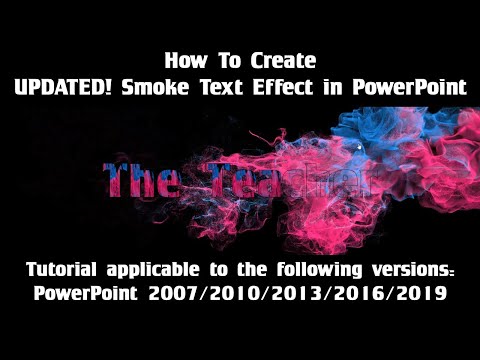 Smoke Text Effect Animation in PowerPoint Tutorial | UPDATED with voice-over-narration.