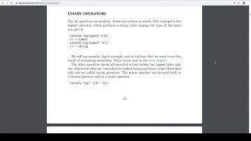 Eloquent JavaScript Read-Along - Values, Types, and Operators - 005 - Unary Operators