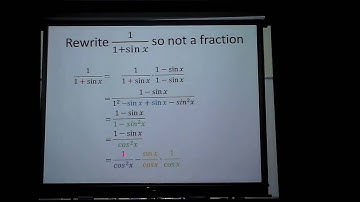 Identities  Rewrite so not a fraction