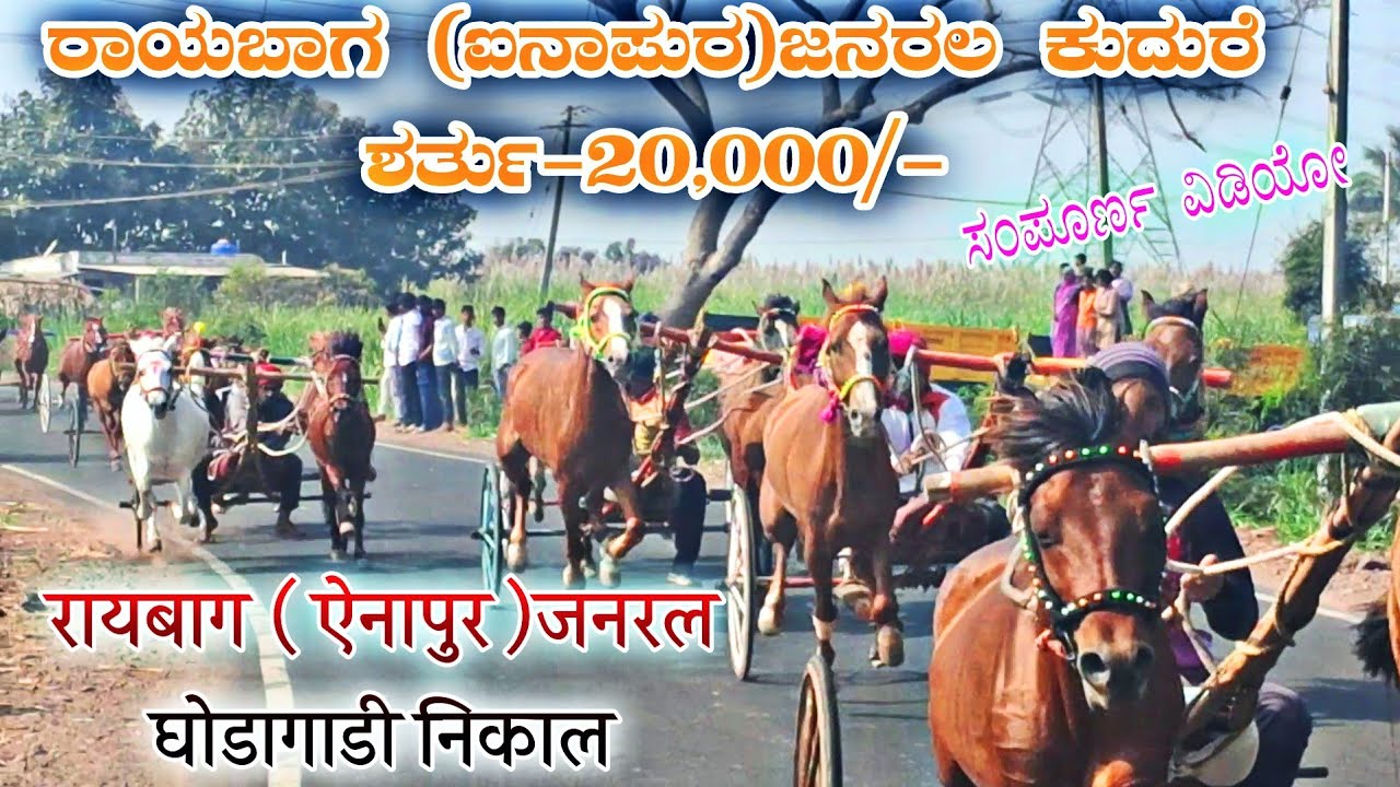 😱ರಾಯಬಾಗ(ಐನಾಪುರ)ಜನರಲ ಕುದುರೆ ಶರ್ತು-20,000/-|💨🔥रायबाग( ऐनापुर )जनरल घोडागाडी निकाल 15/1/2026 Full video