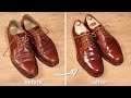 【コードバン磨き】傷ついた革靴を磨いて復活させる|靴職人の靴磨き|shoes restoration
